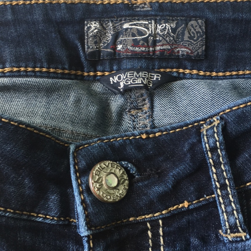 Silver skinny jeans